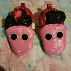 Infant pink and red Ladybug moccasins  🐞 ♥️
